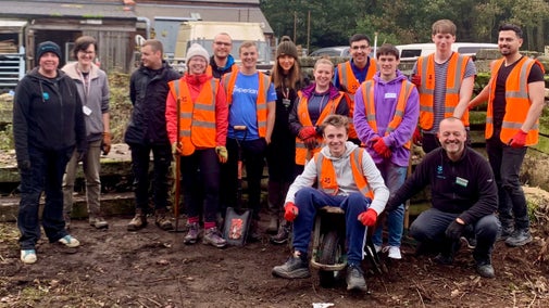 A group of volunteers from Experian